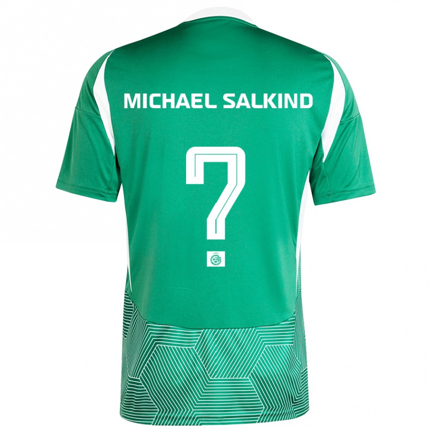 Kids Football Liav Michael Salkind #0 Green White Home Jersey 2024/25 T-Shirt