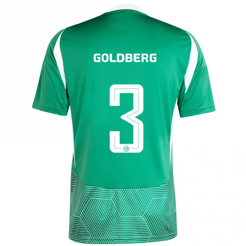 Kids Football Shon Goldberg #3 Green White Home Jersey 2024/25 T-Shirt