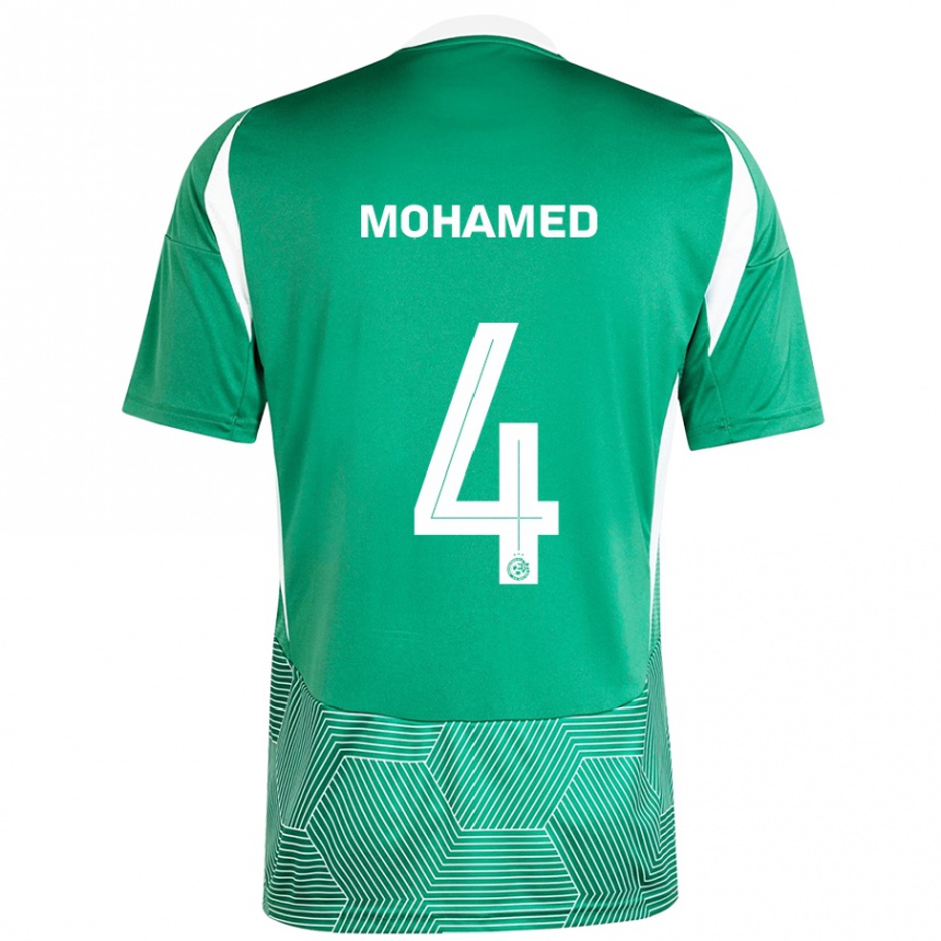 Kids Football Ali Mohamed #4 Green White Home Jersey 2024/25 T-Shirt