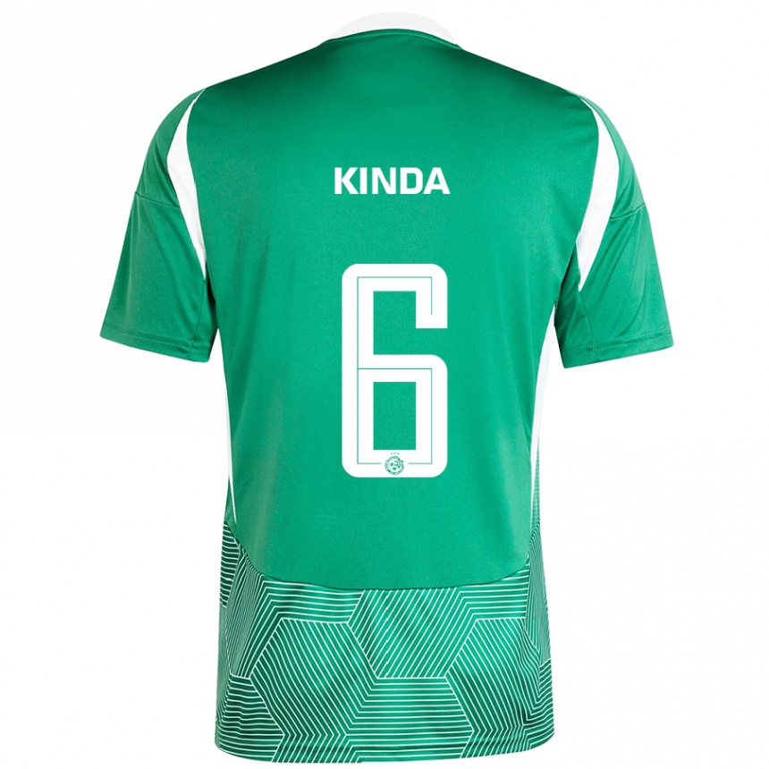 Kids Football Gadi Kinda #6 Green White Home Jersey 2024/25 T-Shirt