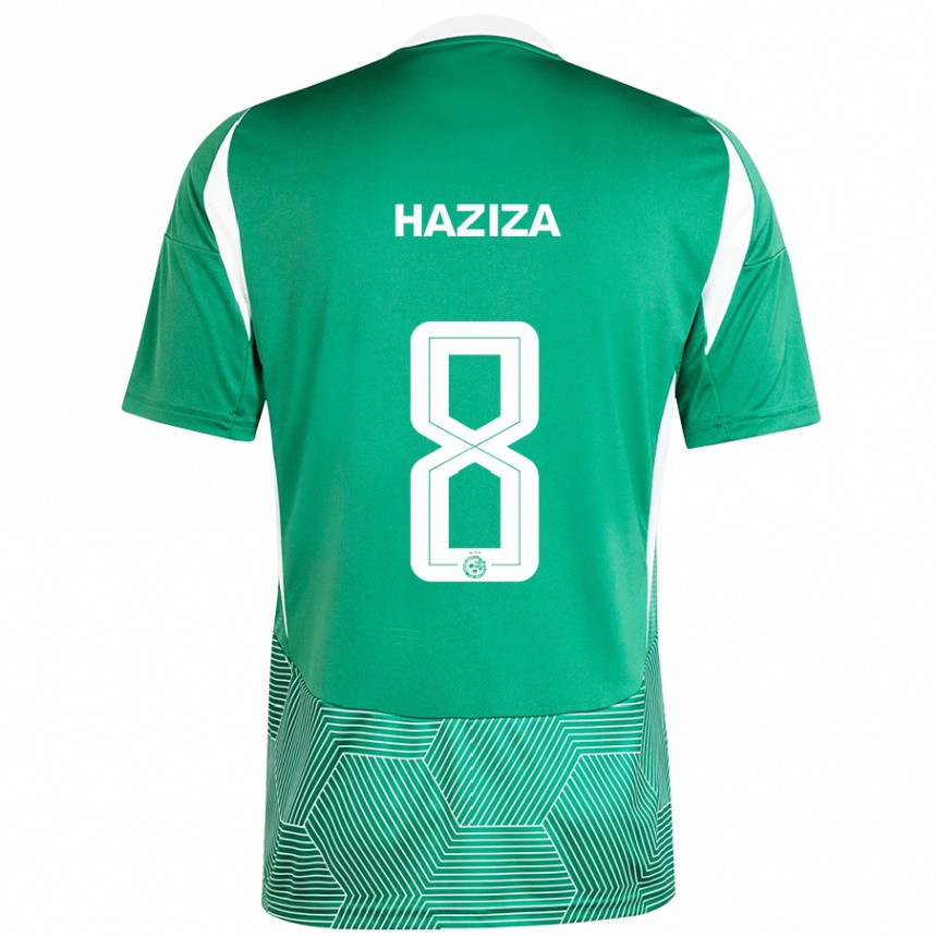 Kids Football Dolev Haziza #8 Green White Home Jersey 2024/25 T-Shirt