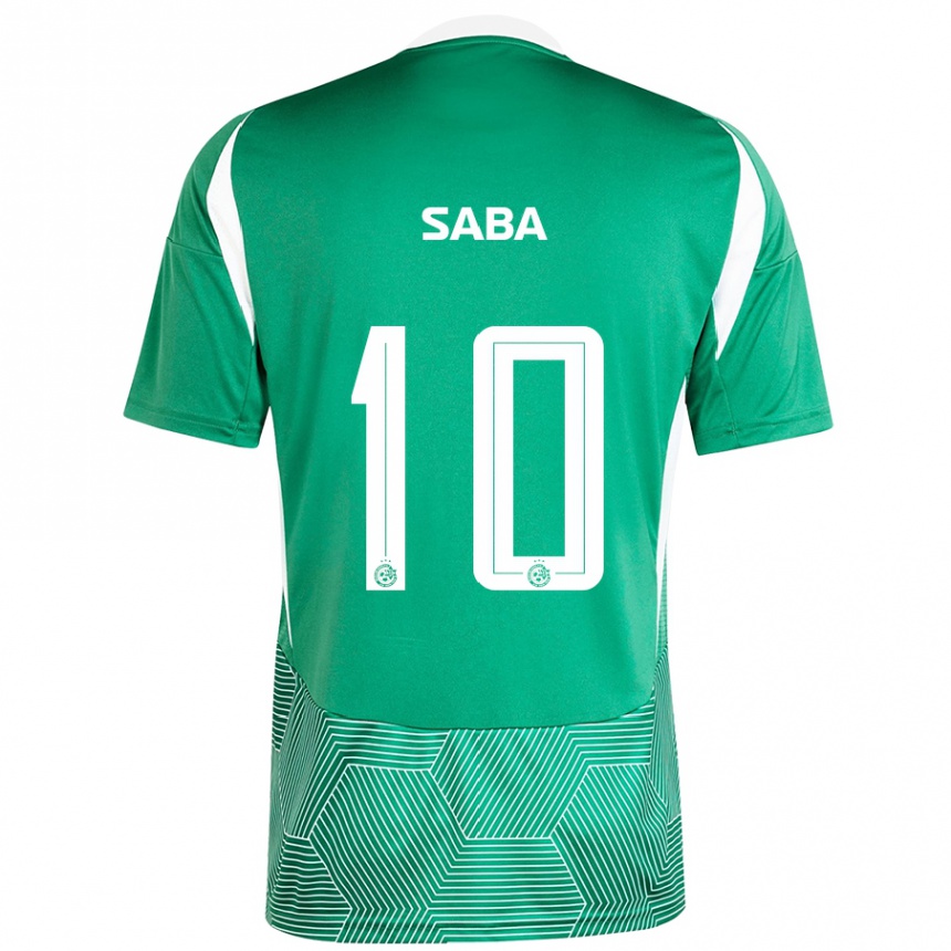 Kids Football Dia Saba #10 Green White Home Jersey 2024/25 T-Shirt