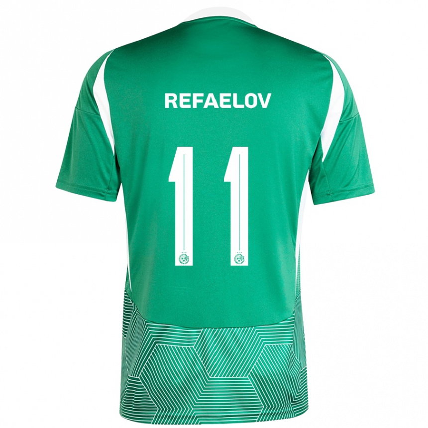 Kids Football Lior Refaelov #11 Green White Home Jersey 2024/25 T-Shirt