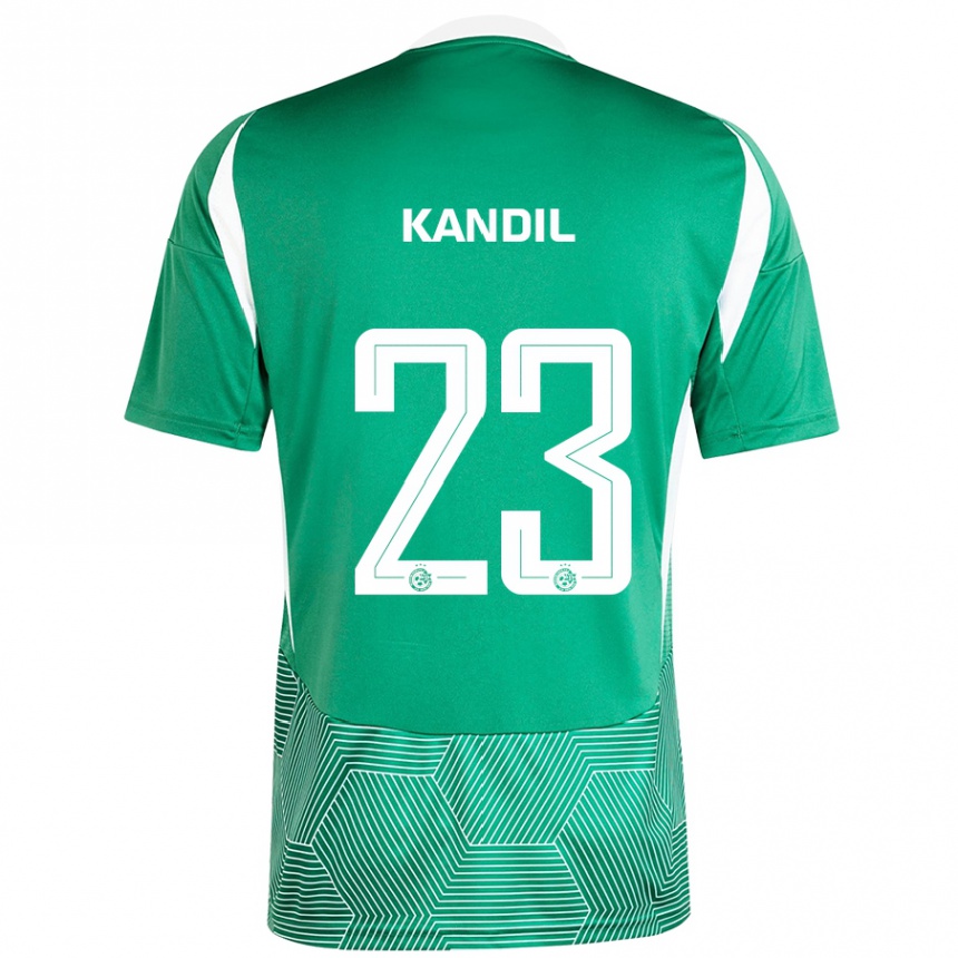 Kids Football Maor Kandil #23 Green White Home Jersey 2024/25 T-Shirt