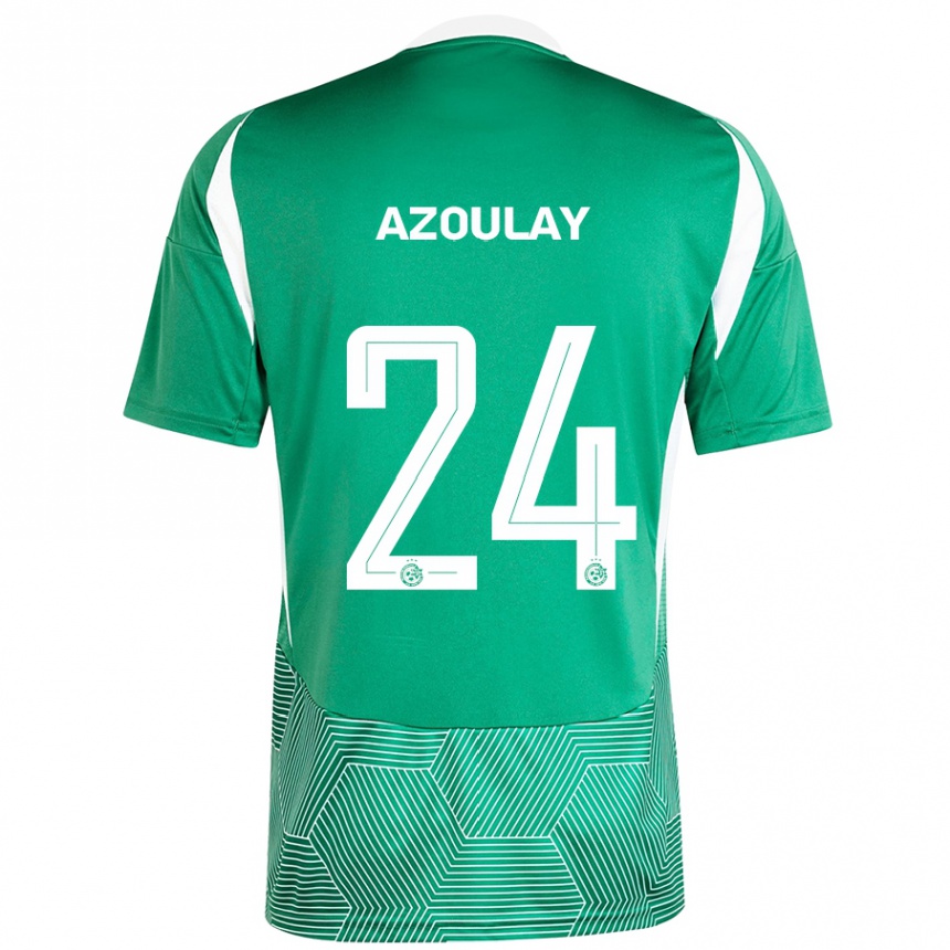 Kids Football Ethane Azoulay #24 Green White Home Jersey 2024/25 T-Shirt