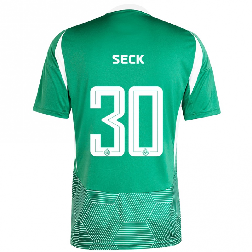 Kids Football Abdoulaye Seck #30 Green White Home Jersey 2024/25 T-Shirt