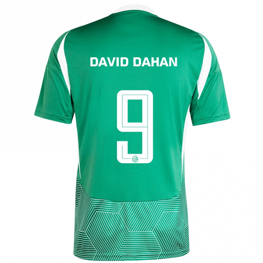 Kids Football Omer David Dahan #9 Green White Home Jersey 2024/25 T-Shirt