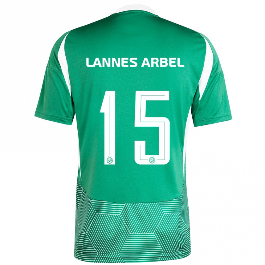 Kids Football Tomer Lannes Arbel #15 Green White Home Jersey 2024/25 T-Shirt