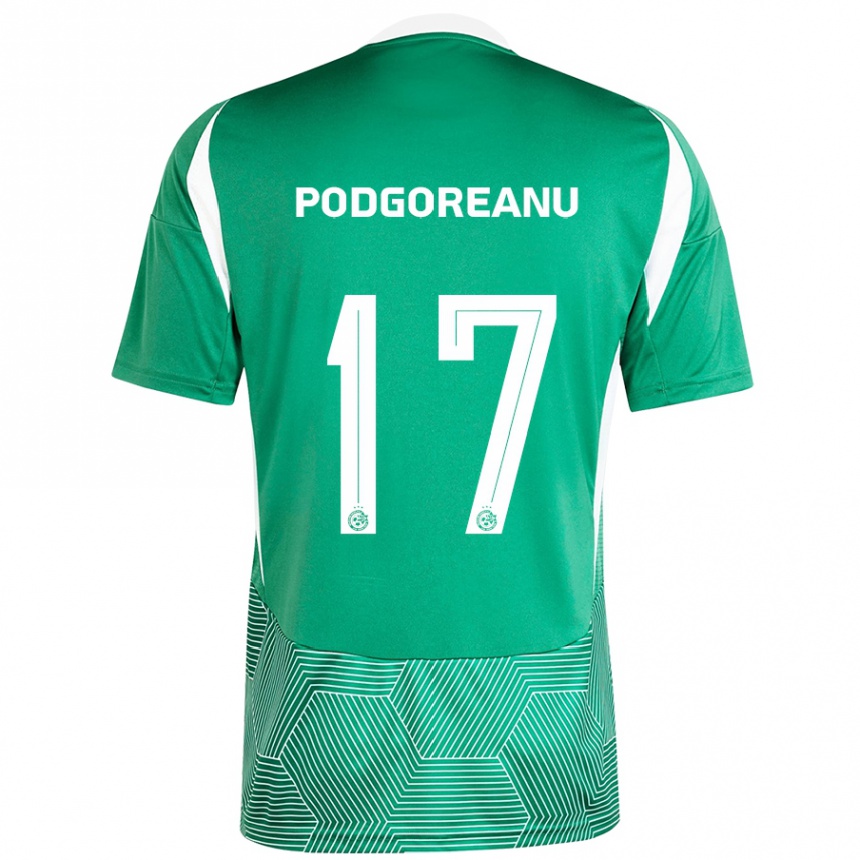 Kids Football Suf Podgoreanu #17 Green White Home Jersey 2024/25 T-Shirt