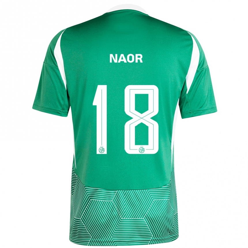 Kids Football Goni Naor #18 Green White Home Jersey 2024/25 T-Shirt