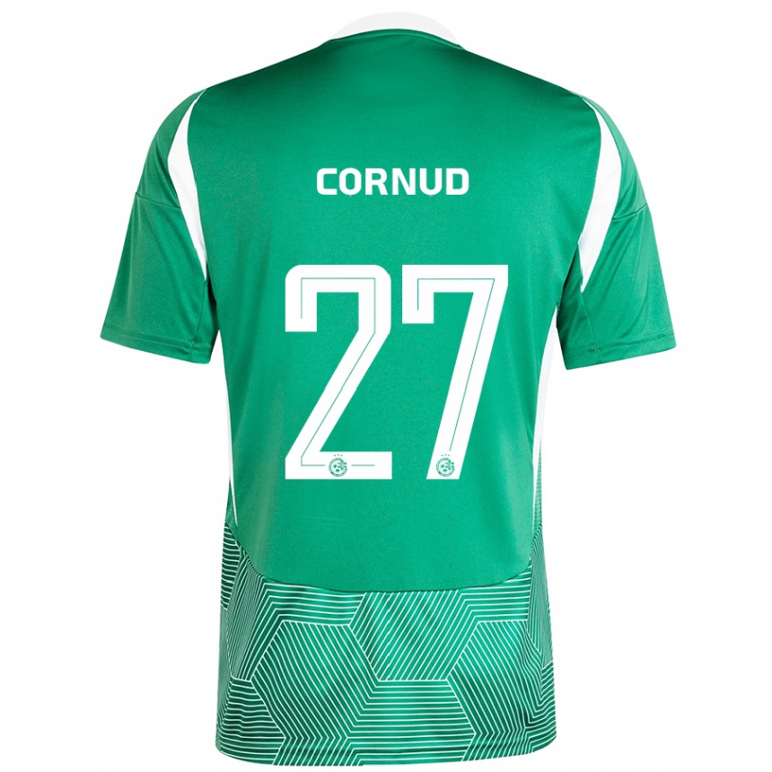 Kids Football Pierre Cornud #27 Green White Home Jersey 2024/25 T-Shirt