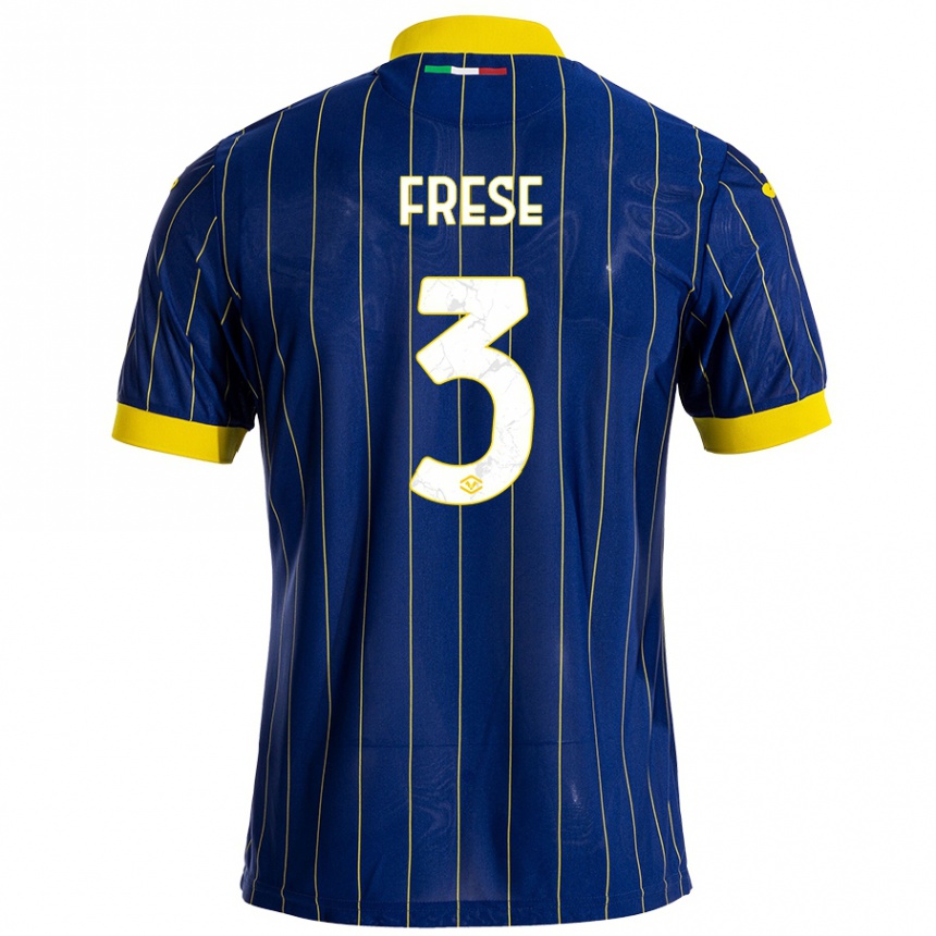 Kids Football Martin Frese #3 Blue Yellow Home Jersey 2024/25 T-Shirt