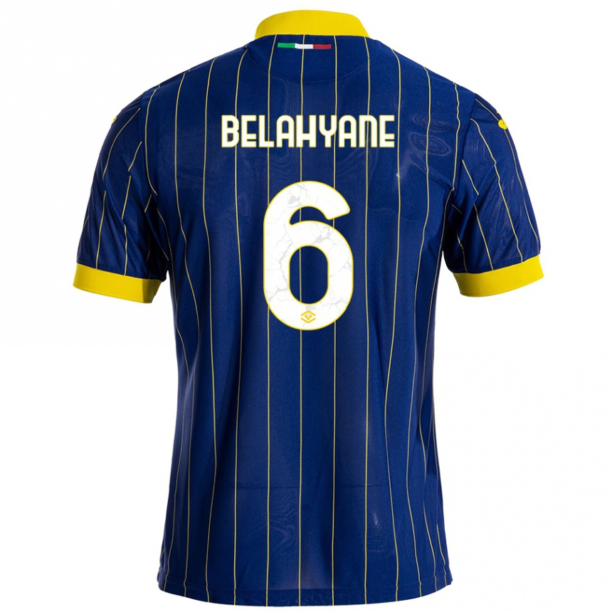 Kids Football Reda Belahyane #6 Blue Yellow Home Jersey 2024/25 T-Shirt