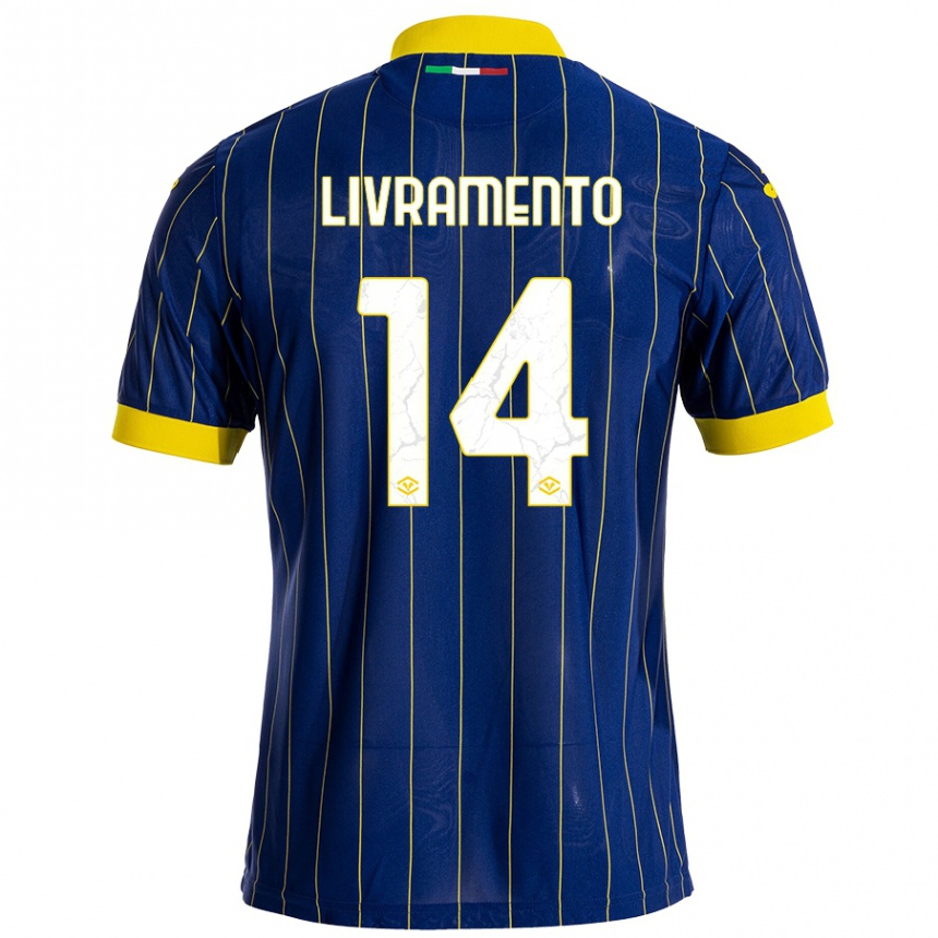 Kids Football Dailon Rocha Livramento #14 Blue Yellow Home Jersey 2024/25 T-Shirt