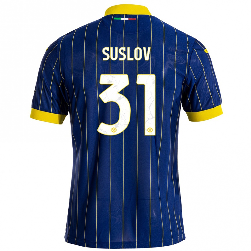 Kids Football Tomas Suslov #31 Blue Yellow Home Jersey 2024/25 T-Shirt