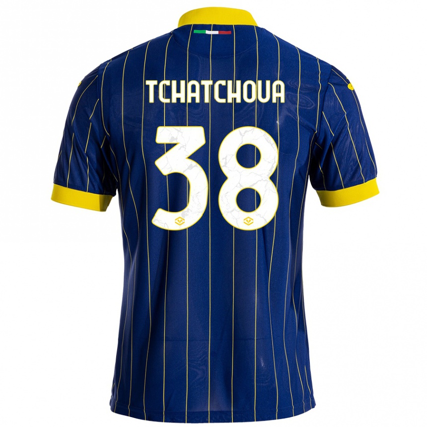 Kids Football Jackson Tchatchoua #38 Blue Yellow Home Jersey 2024/25 T-Shirt