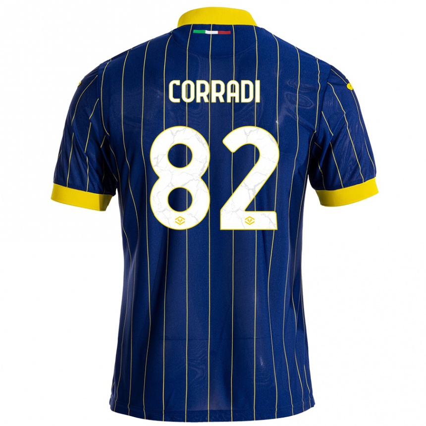 Kids Football Christian Corradi #82 Blue Yellow Home Jersey 2024/25 T-Shirt