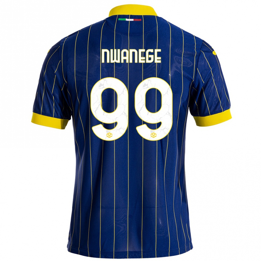 Kids Football Karlson Nwanege #99 Blue Yellow Home Jersey 2024/25 T-Shirt