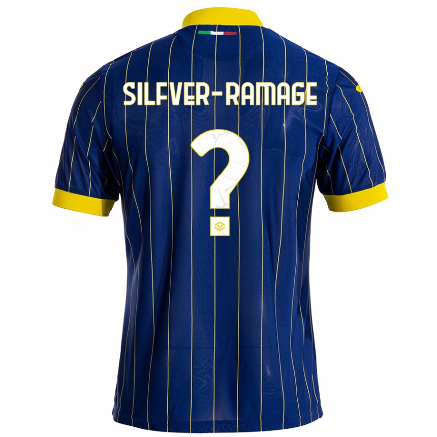 Kids Football William Silfver-Ramage #0 Blue Yellow Home Jersey 2024/25 T-Shirt