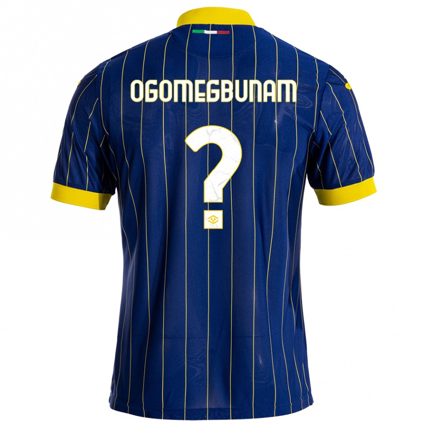 Kids Football Izu Ogomegbunam #0 Blue Yellow Home Jersey 2024/25 T-Shirt