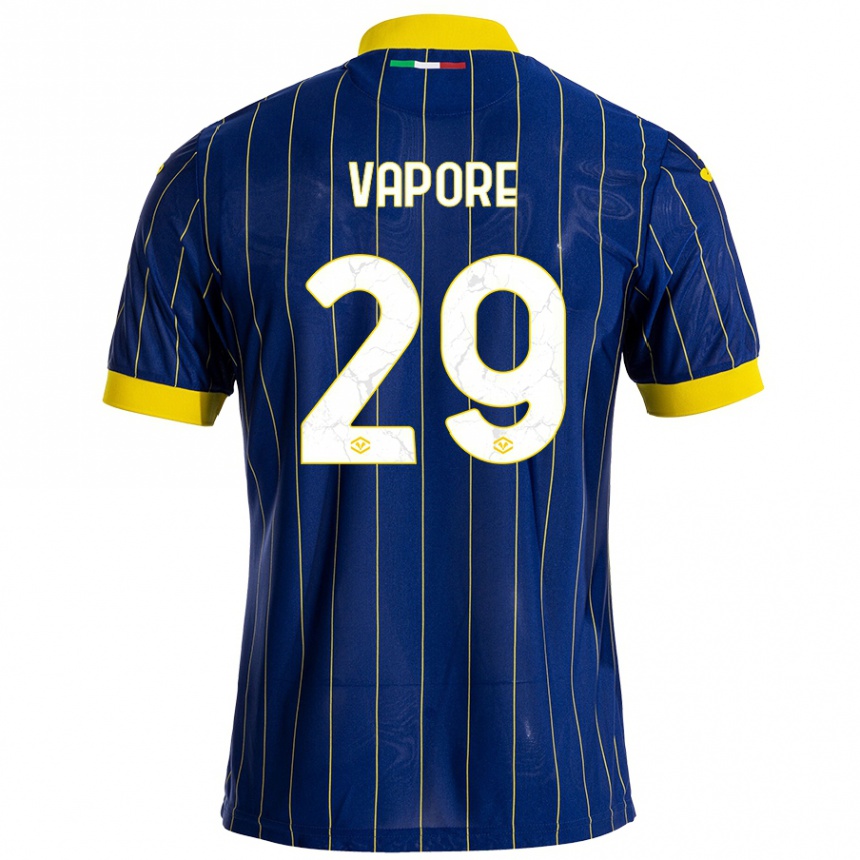 Kids Football Angelo Vapore #29 Blue Yellow Home Jersey 2024/25 T-Shirt