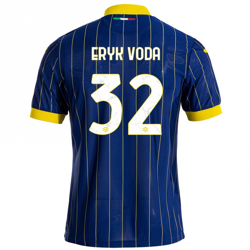 Kids Football Andrei Eryk Voda #32 Blue Yellow Home Jersey 2024/25 T-Shirt