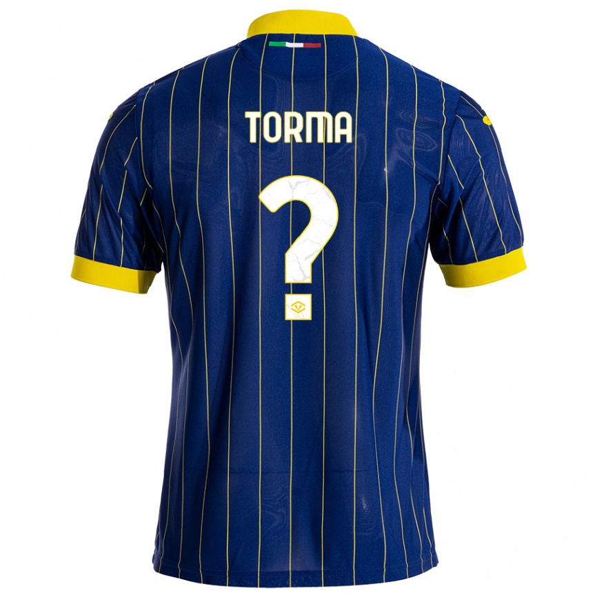 Kids Football Salvatore Torma #0 Blue Yellow Home Jersey 2024/25 T-Shirt