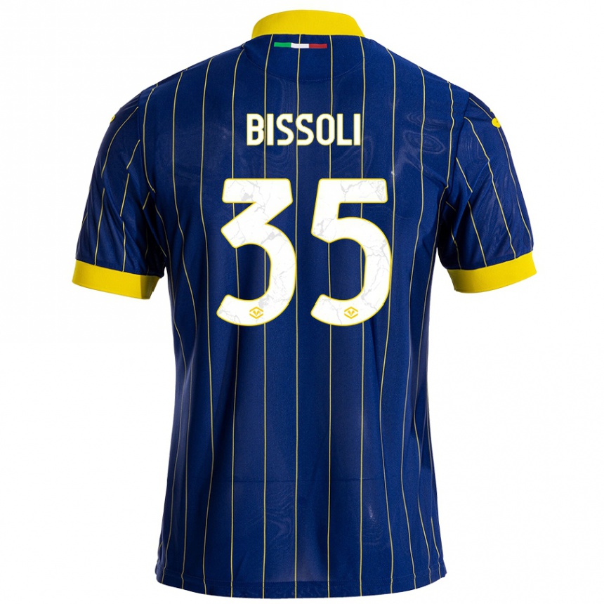 Kids Football Noemí Bissoli #35 Blue Yellow Home Jersey 2024/25 T-Shirt