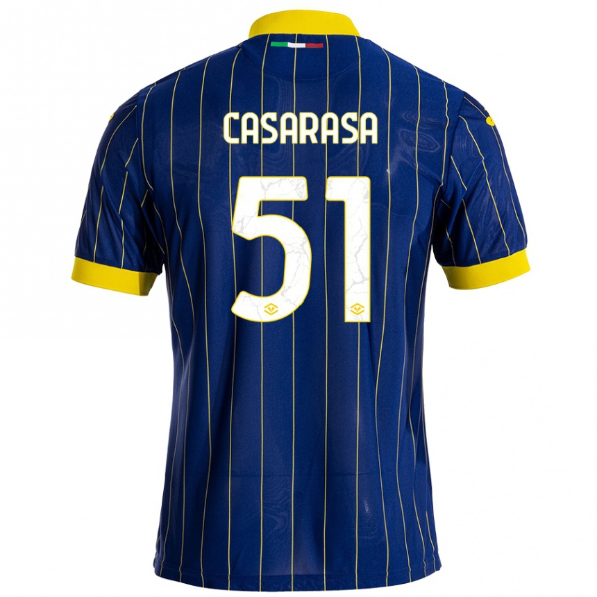 Kids Football Asia Casarasa #51 Blue Yellow Home Jersey 2024/25 T-Shirt