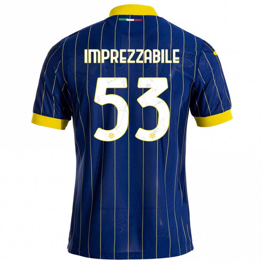 Kids Football Francesca Imprezzabile #53 Blue Yellow Home Jersey 2024/25 T-Shirt