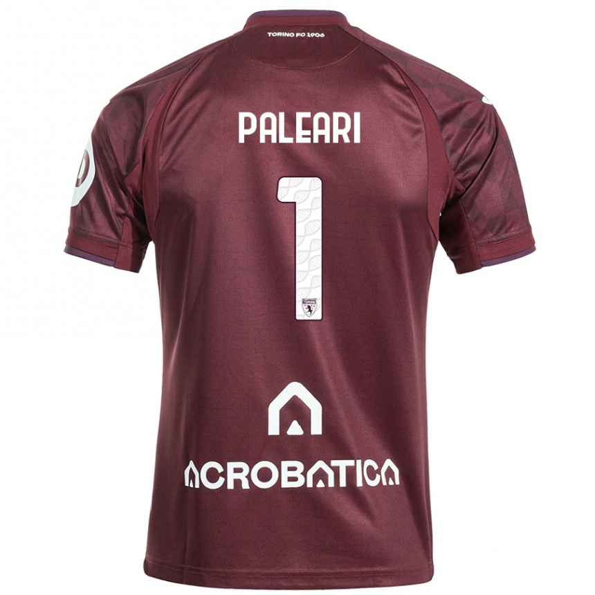 Kids Football Alberto Paleari #1 Maroon White Home Jersey 2024/25 T-Shirt