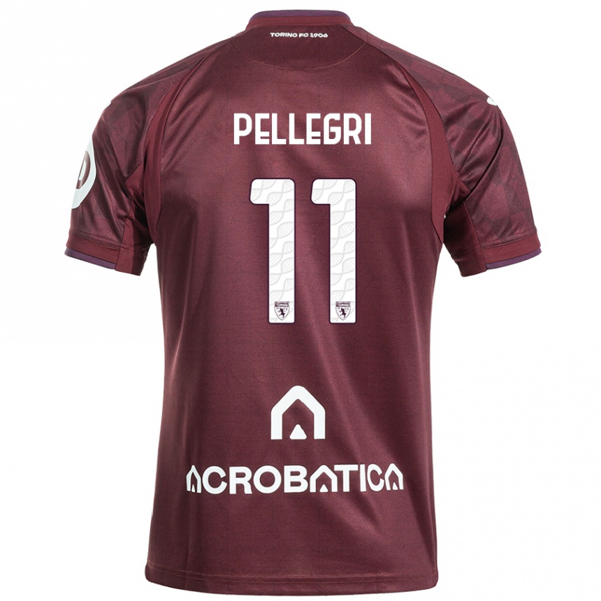 Kids Football Pietro Pellegri #11 Maroon White Home Jersey 2024/25 T-Shirt