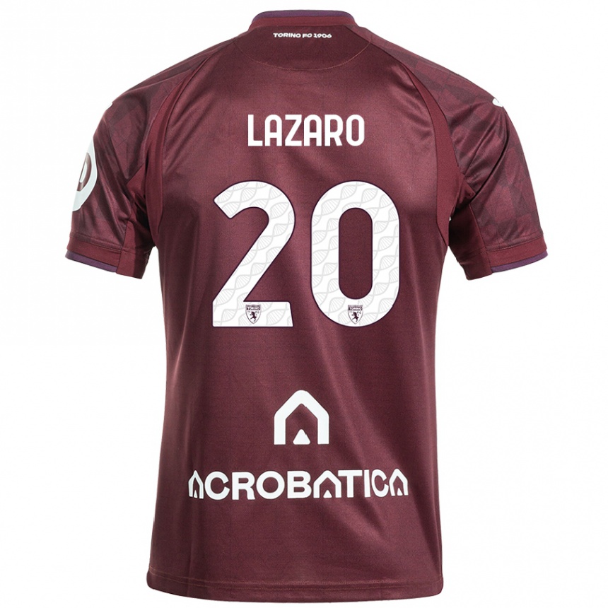 Kids Football Valentino Lazaro #20 Maroon White Home Jersey 2024/25 T-Shirt