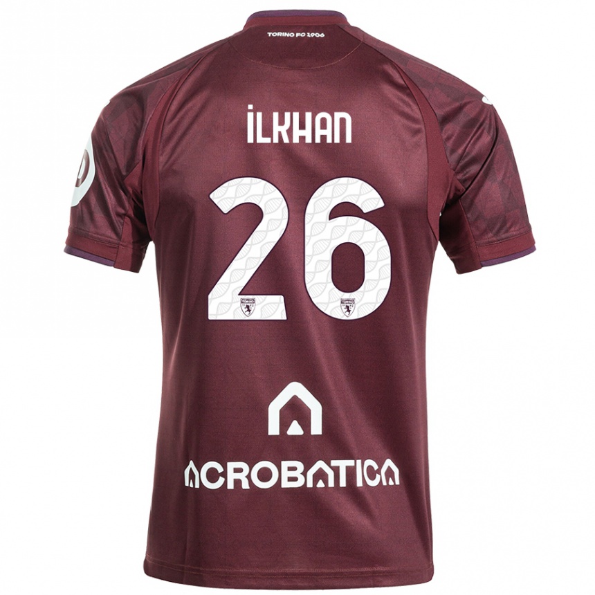 Kids Football Emirhan İlkhan #26 Maroon White Home Jersey 2024/25 T-Shirt