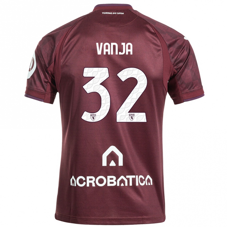 Kids Football Vanja Milinković-Savić #32 Maroon White Home Jersey 2024/25 T-Shirt