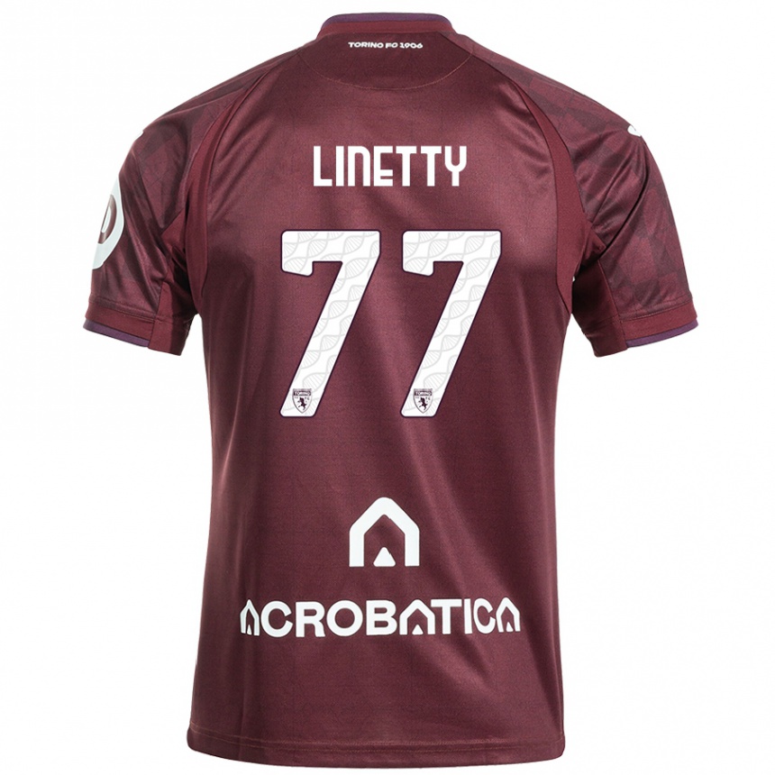 Kids Football Karol Linetty #77 Maroon White Home Jersey 2024/25 T-Shirt