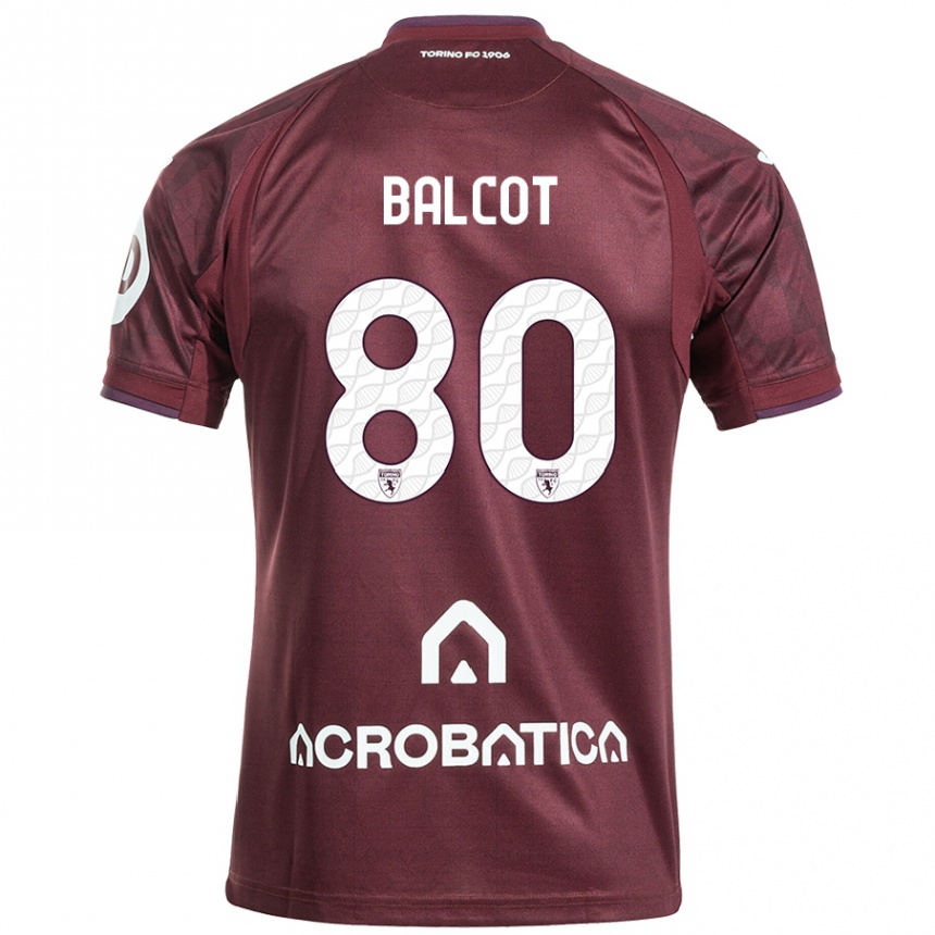 Kids Football Côme Bianay Balcot #80 Maroon White Home Jersey 2024/25 T-Shirt