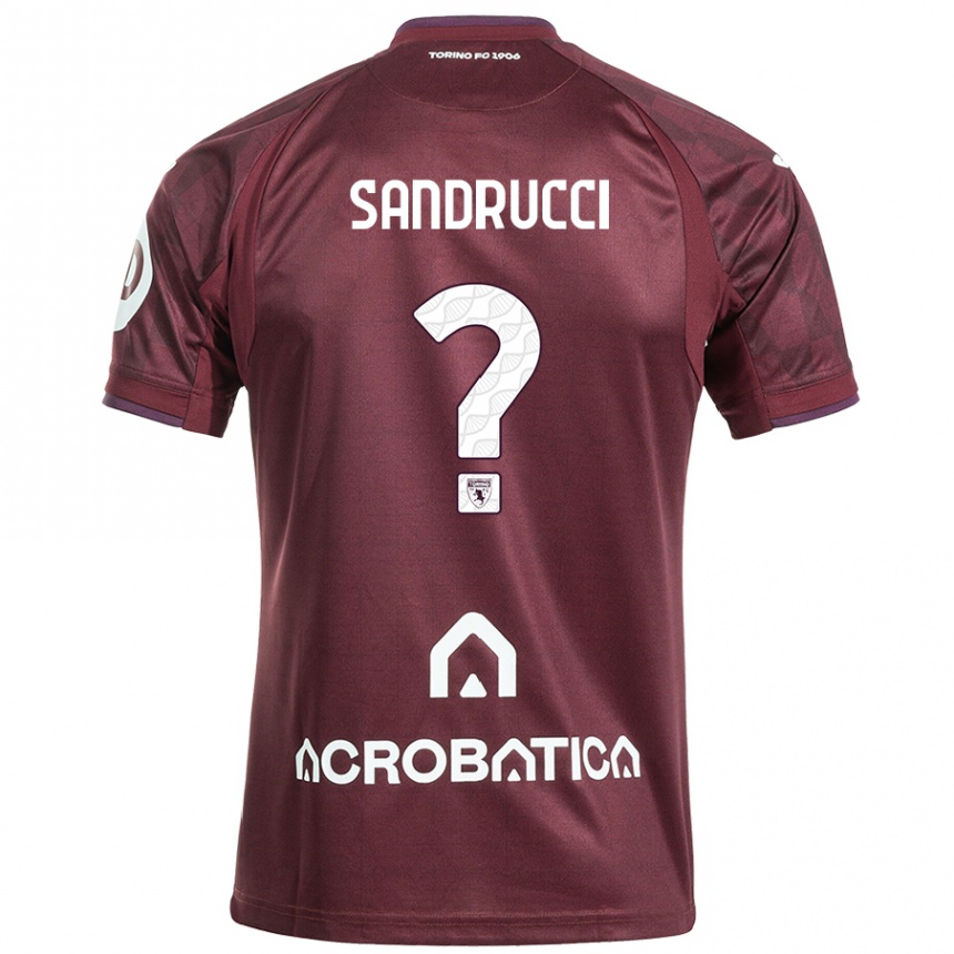 Kids Football Romeo Sandrucci #0 Maroon White Home Jersey 2024/25 T-Shirt