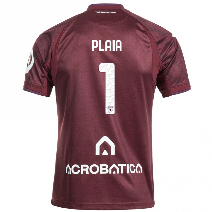 Kids Football Francesco Plaia #1 Maroon White Home Jersey 2024/25 T-Shirt