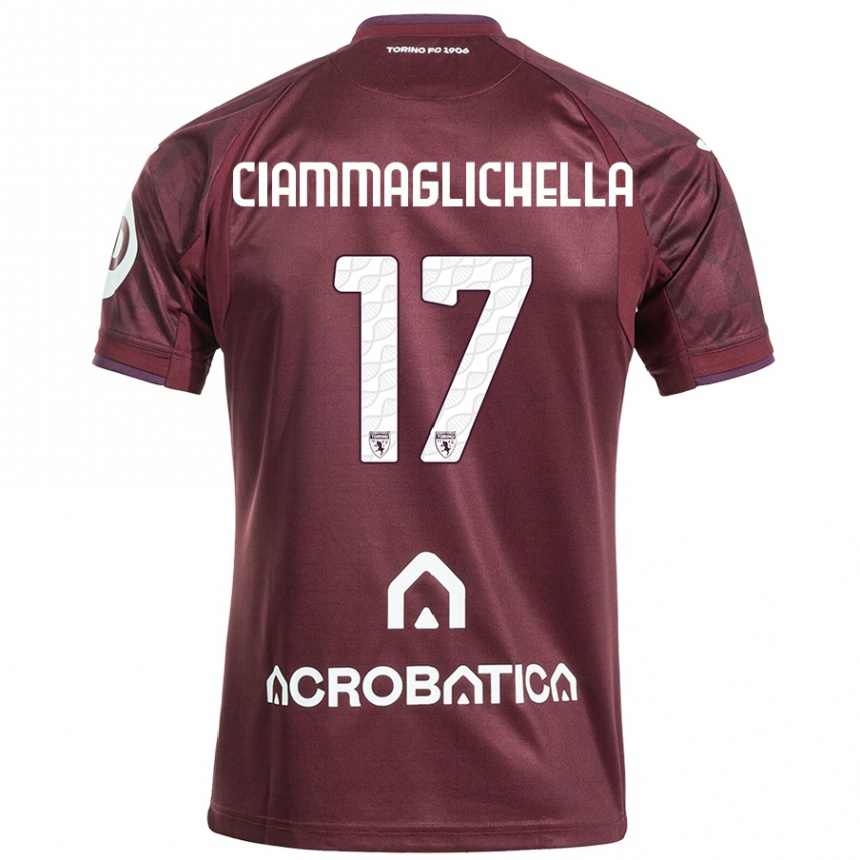 Kids Football Aaron Ciammaglichella #17 Maroon White Home Jersey 2024/25 T-Shirt