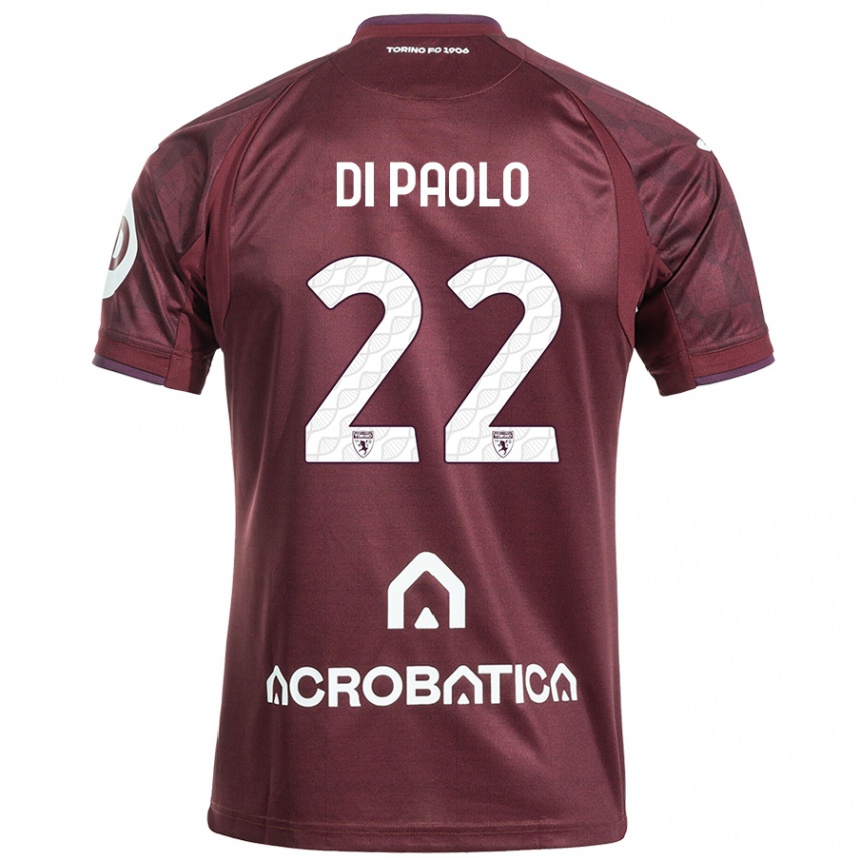 Kids Football Sebastiano Di Paolo #22 Maroon White Home Jersey 2024/25 T-Shirt