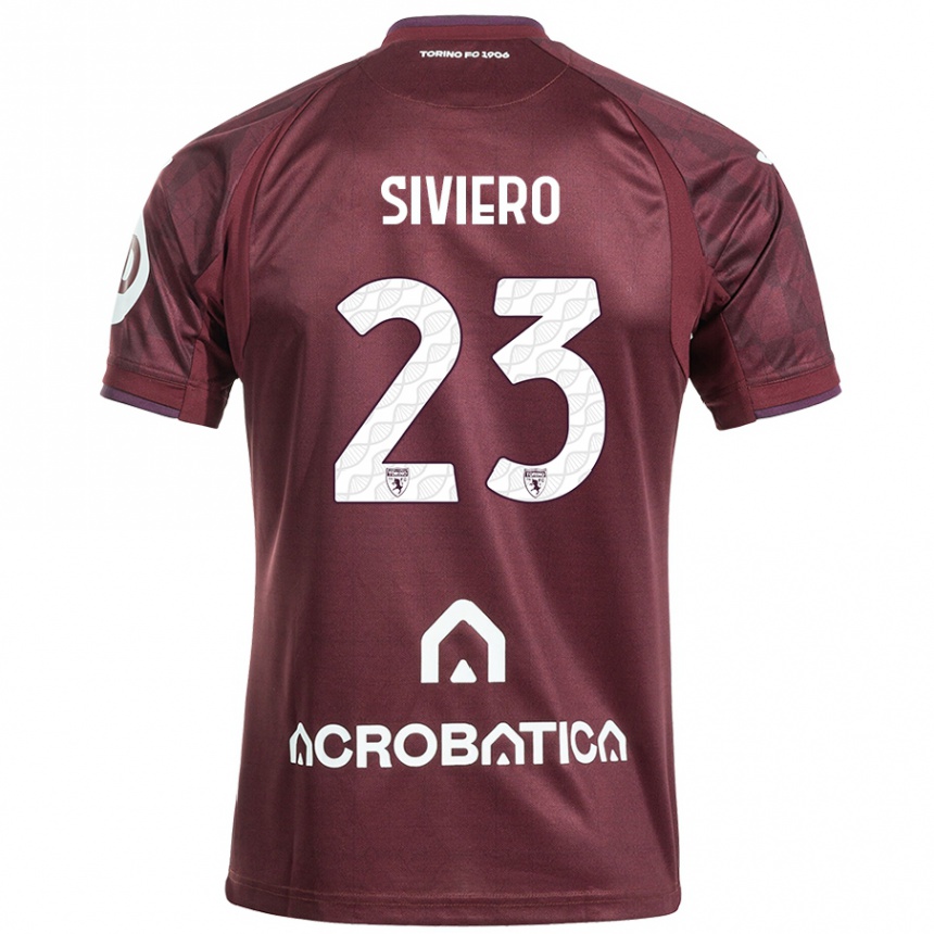 Kids Football Lapo Siviero #23 Maroon White Home Jersey 2024/25 T-Shirt