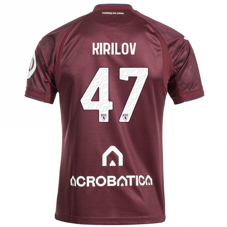 Kids Football Martin Kirilov #47 Maroon White Home Jersey 2024/25 T-Shirt