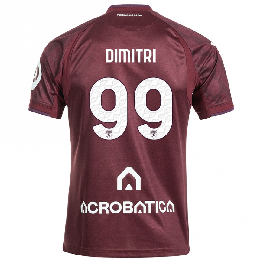 Kids Football Matteo Dimitri #99 Maroon White Home Jersey 2024/25 T-Shirt