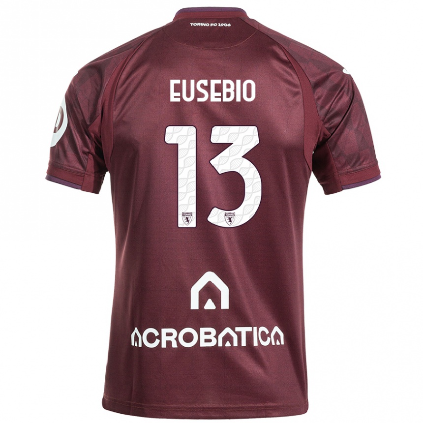 Kids Football Chiara Eusebio #13 Maroon White Home Jersey 2024/25 T-Shirt