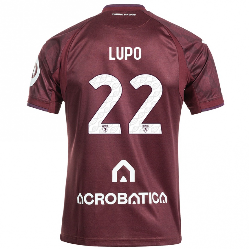 Kids Football Enrica Lupo #22 Maroon White Home Jersey 2024/25 T-Shirt