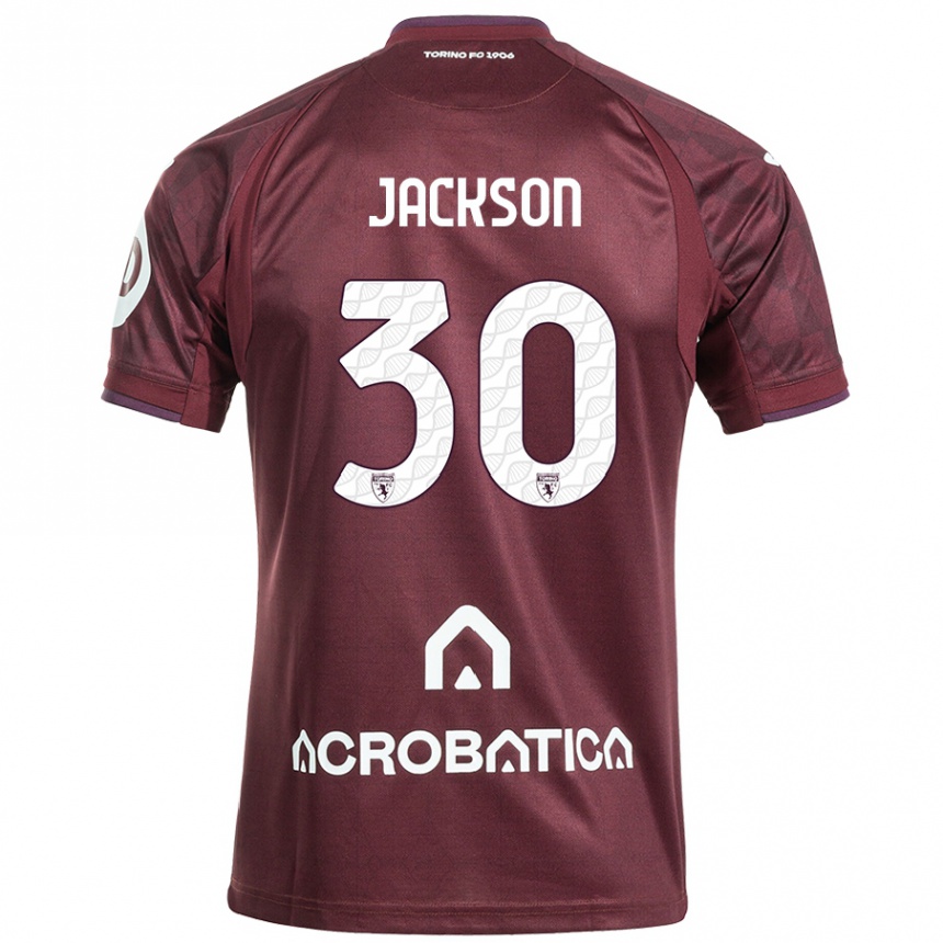 Kids Football Michael Jackson #30 Maroon White Home Jersey 2024/25 T-Shirt