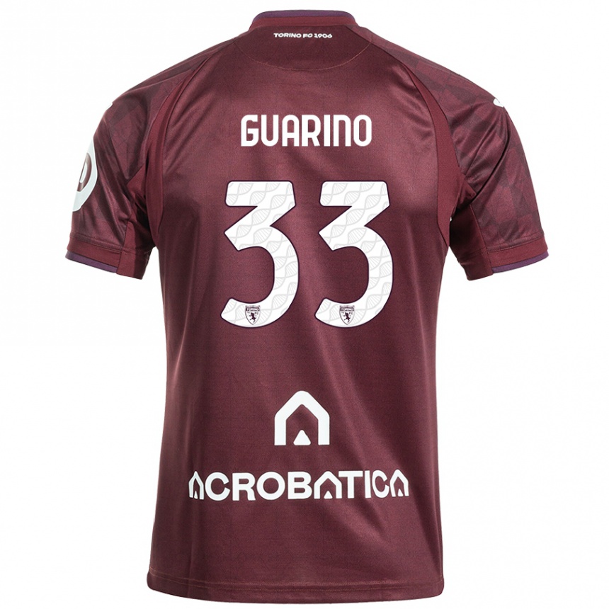 Kids Football Rita Guarino #33 Maroon White Home Jersey 2024/25 T-Shirt