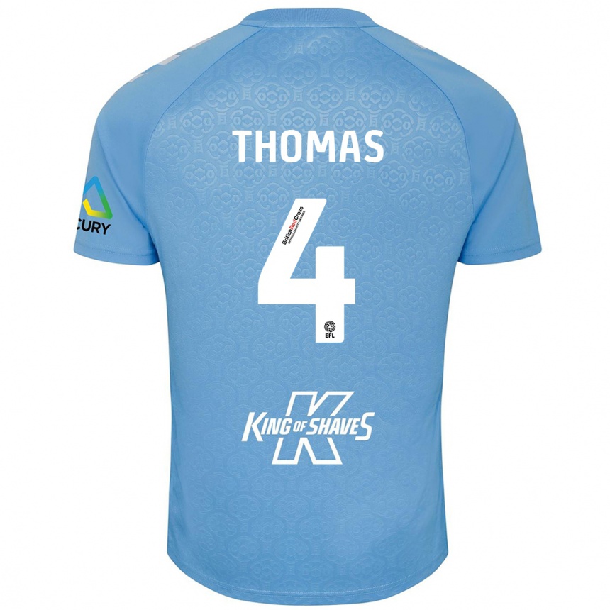 Kids Football Bobby Thomas #4 Blue White Home Jersey 2024/25 T-Shirt