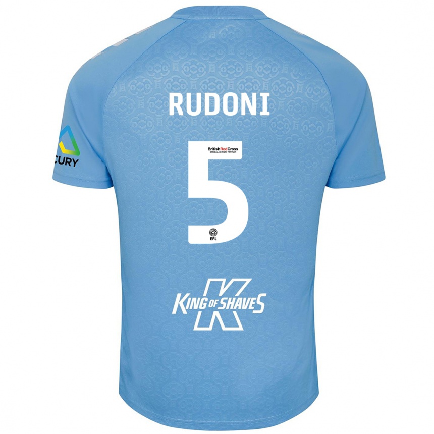 Kids Football Jack Rudoni #5 Blue White Home Jersey 2024/25 T-Shirt